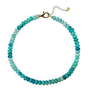 NEW ACCESSORY CONCIERGE women's lagoon collar beaded necklace in blue